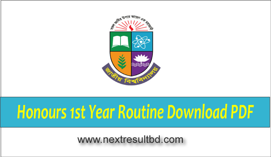 Honours 1st Year Routine 2021