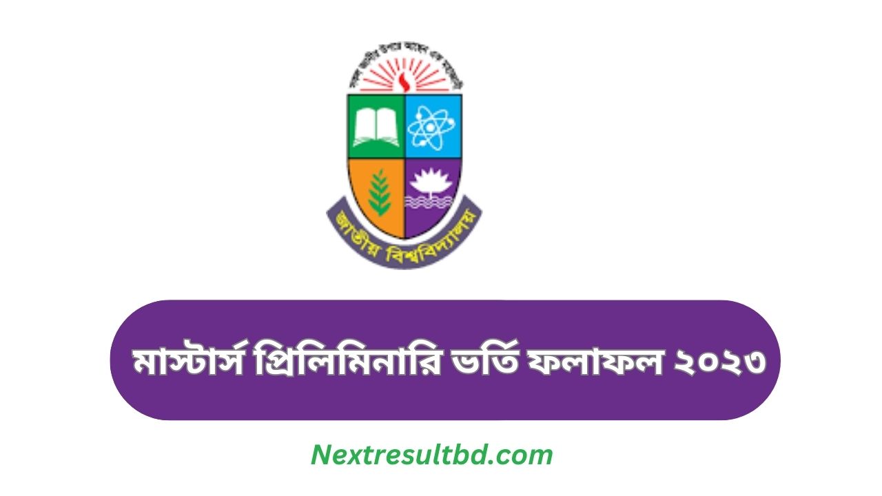 (১ম মেধা তালিকা) NU Preliminary to Masters admission result 2023 nu edu bd